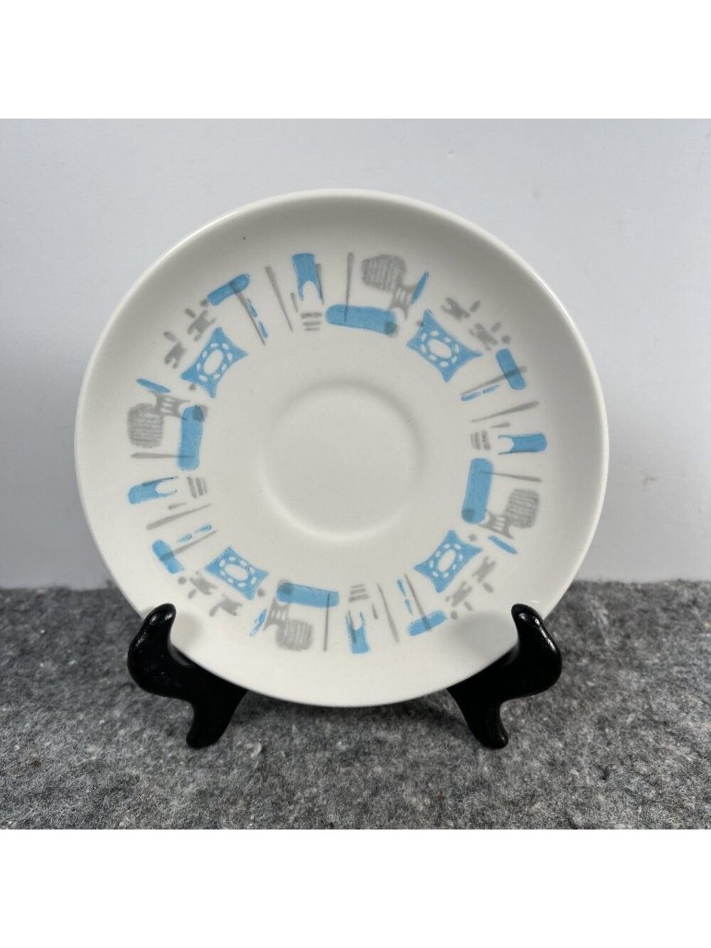VTG Atomic Blue Heaven Tea / Coffee Cup Saucer Royal China (Saucer Only) 6 3/8"